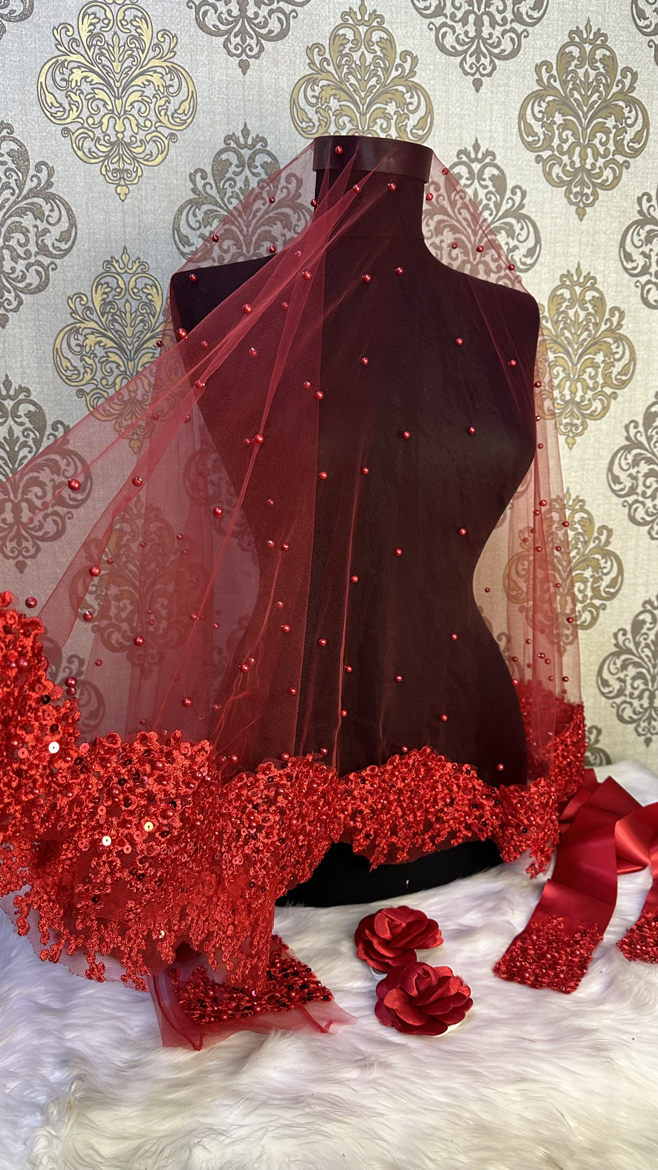 İNCİLİ PUL PAYET DUVAK SETİ ORKİDE MODEL