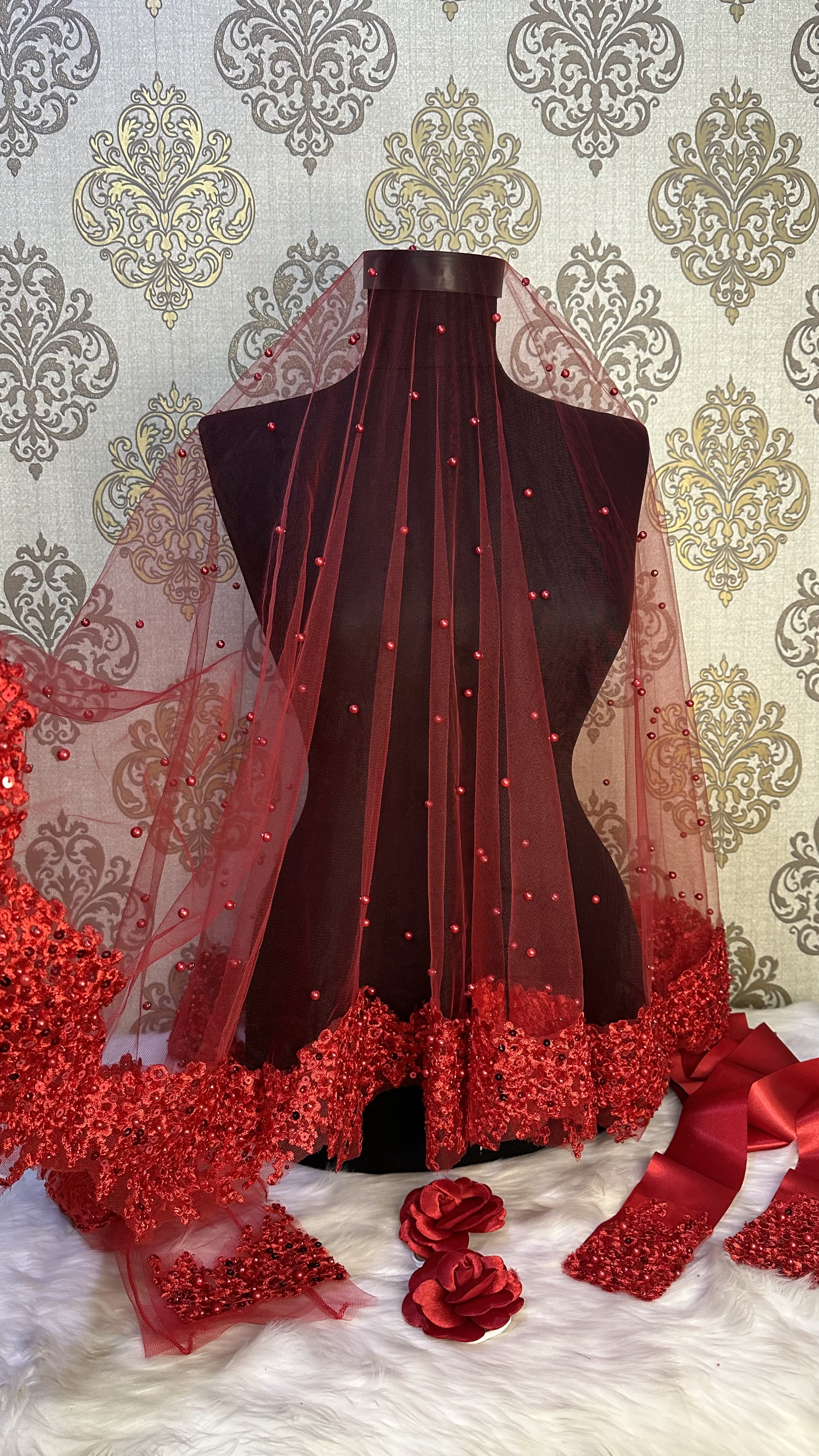 İNCİLİ PUL PAYET DUVAK SETİ ORKİDE MODEL