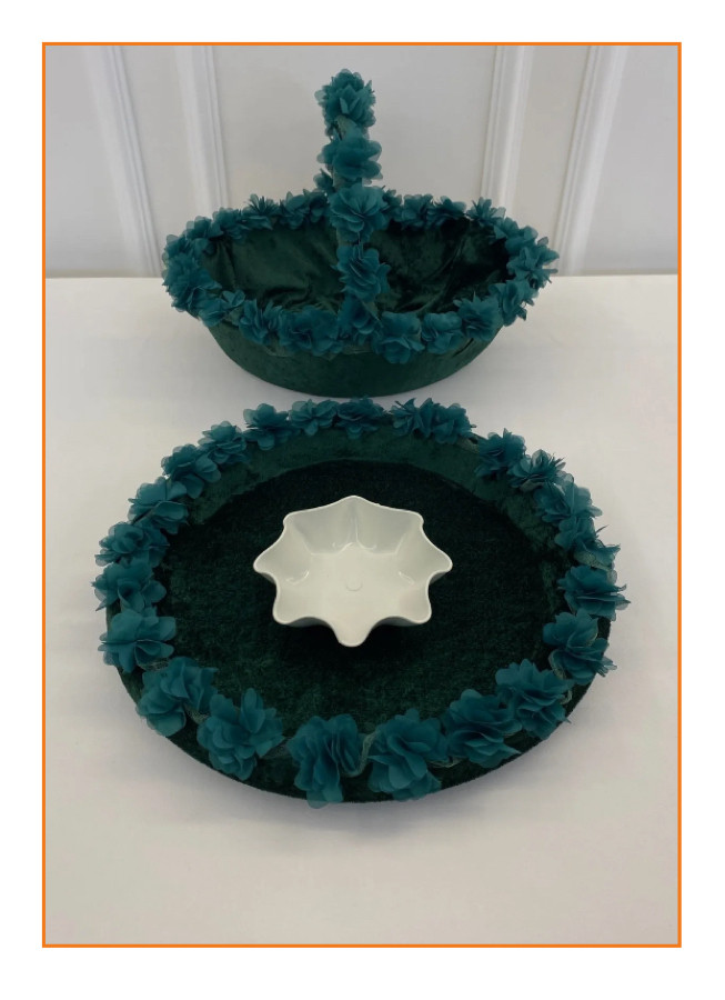 SEPET TEPSİ LAZER ÇİÇEK Lİ