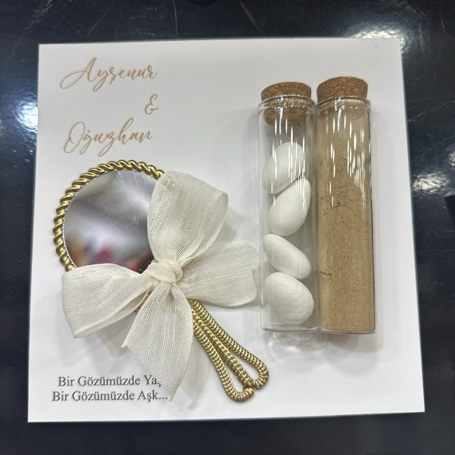 AYNALI KARTLI CİFT TÜP HEDİYELİK