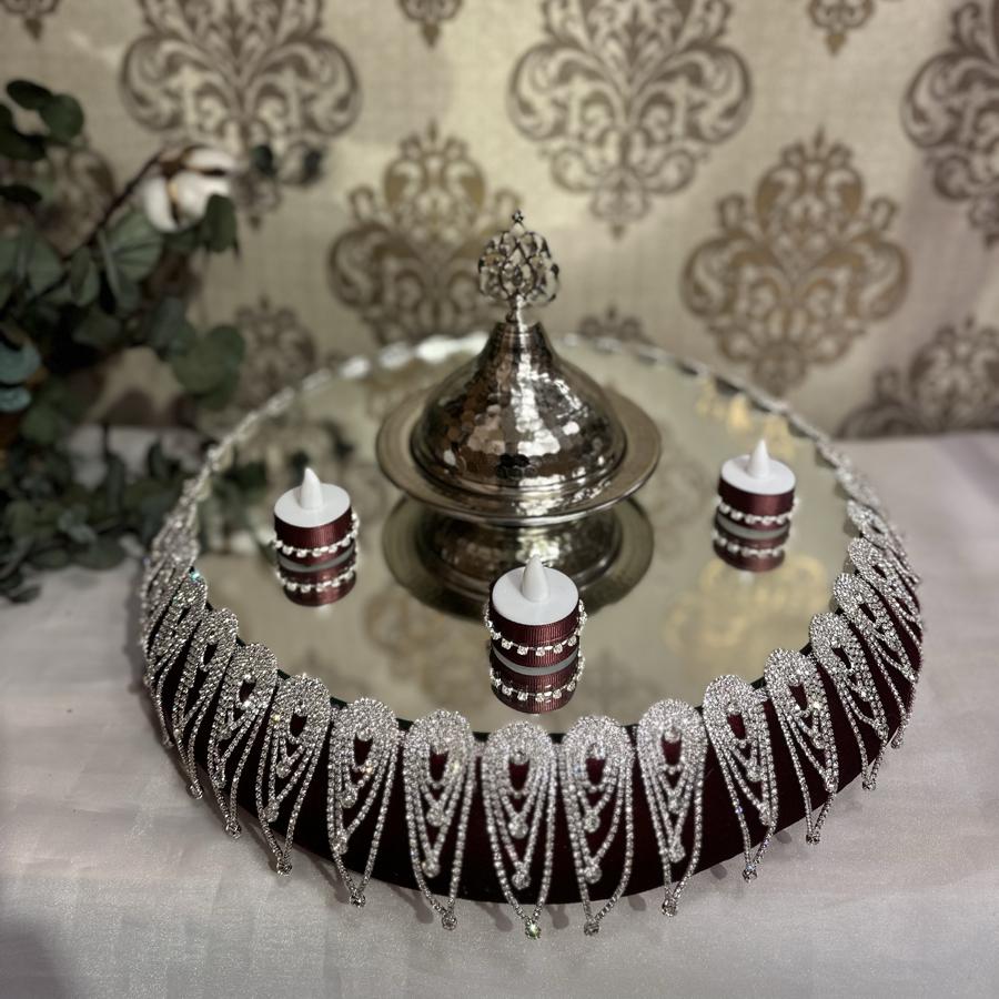 GÖZYAŞI SEPET TEPSİ (BORDO)