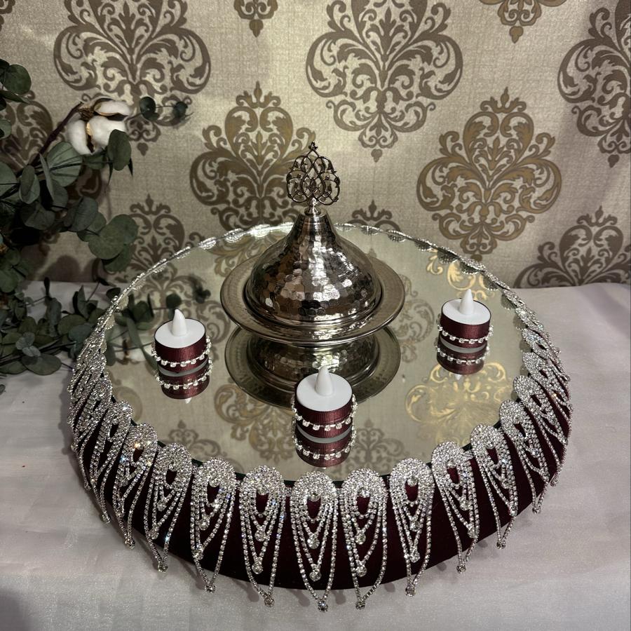 GÖZYAŞI SEPET TEPSİ (BORDO)