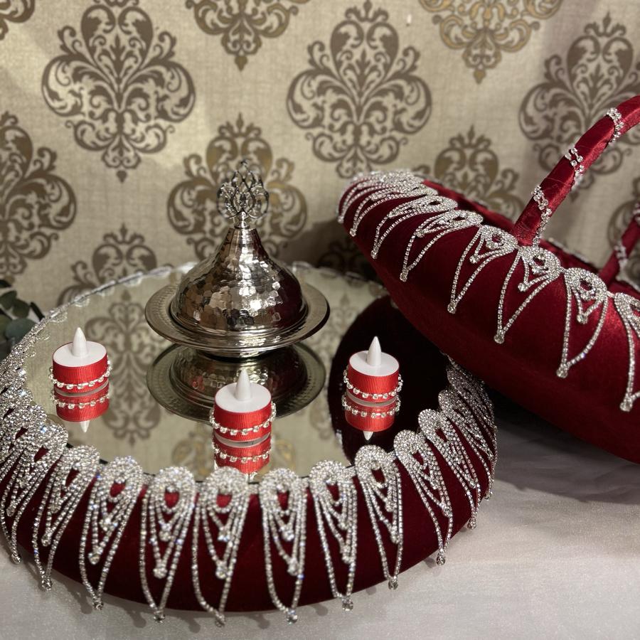 GÖZYAŞI SEPET TEPSİ (KIRMIZI)